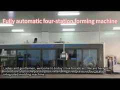 آلة تشكيل فراغية ذات أربع محطات تصنع صناديق الفاكهة البلاستيكية