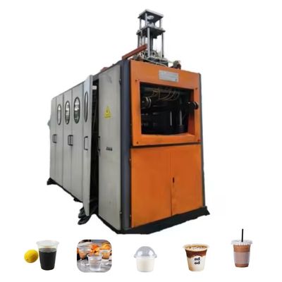 730*420mm مساحة تشكيل آلة صنع الكؤوس البلاستيكية لكؤوس القهوة PP وكؤوس المشروبات الباردة PET