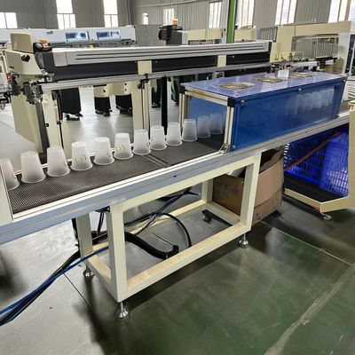 220V / 50Hz آلة طباعة الكوب نوع الحبر UV نظام التحكم PLC الشاشة اللمسية واجهة التشغيل